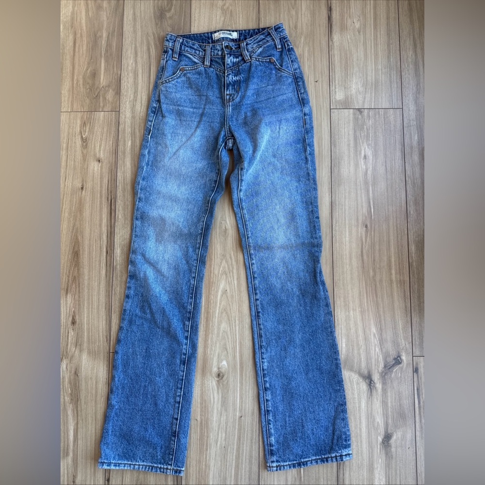 Rock & Roll Cowgirl Vintage Blue Straight-Leg Jeans
